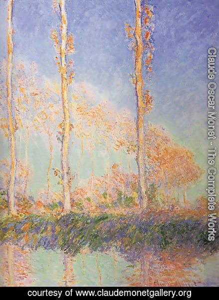 Claude Monet - Les Peupliers, trois arbres roses, automne (Poplars)
