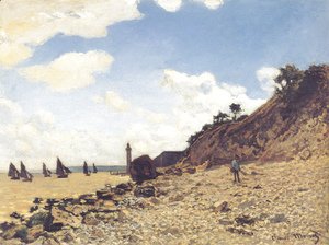 Claude Monet - Beach at Honlfeux