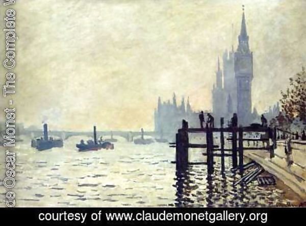 Claude Monet - The Thames And The Houses Of Parliament