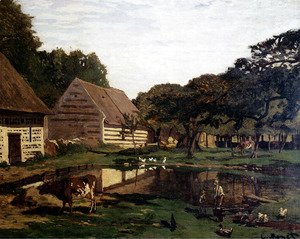 Claude Monet - A Farmyard In Normandy