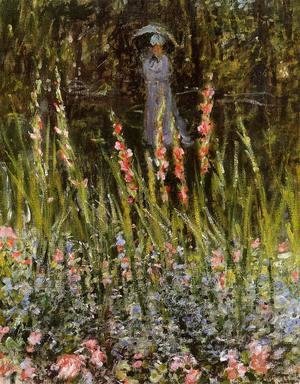 Claude Monet - The Garden, Gladioli