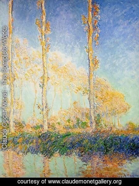 Claude Monet - Three Poplar Trees in the Autumn