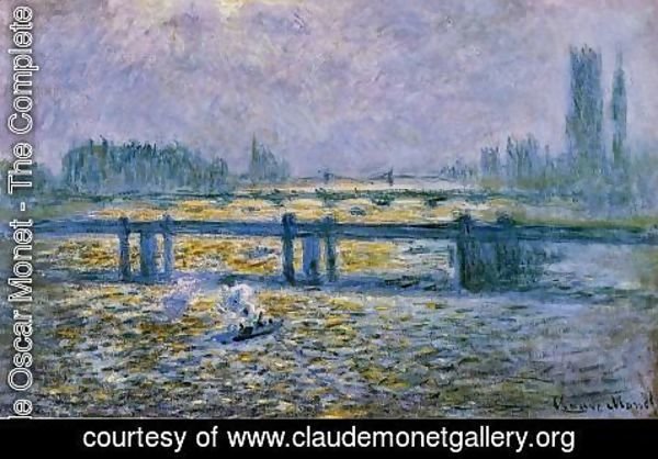 Claude Monet - Charing Cross Bridge, Reflections on the Thames
