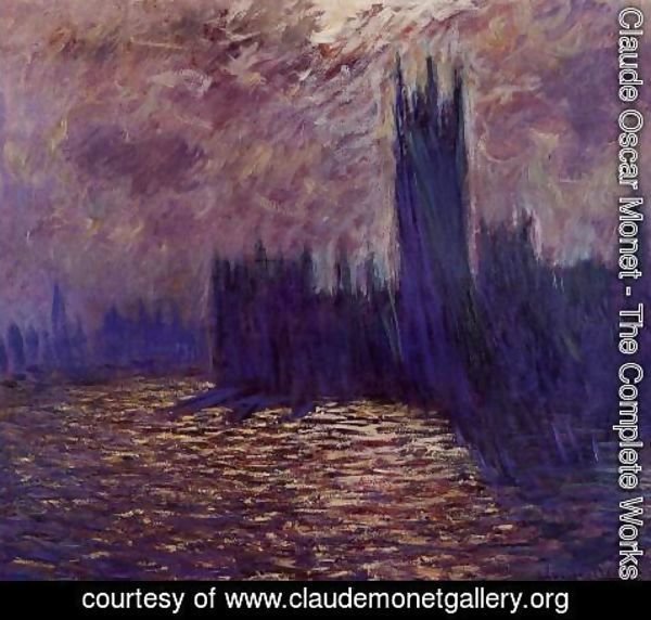 Claude Monet - Houses of Parliament, Reflection of the Thames