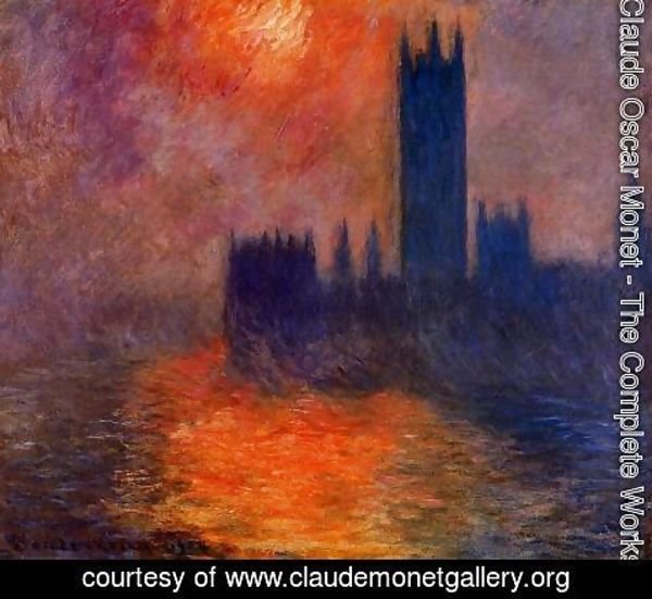 Claude Monet - Houses of Parliament, Sunset I