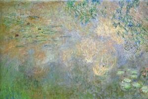 Claude Monet - Water-Lily Pond with Irises (left half)