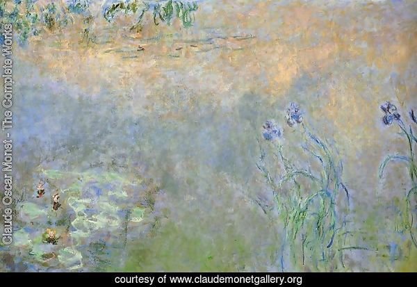 Water-Lily Pond with Irises 2