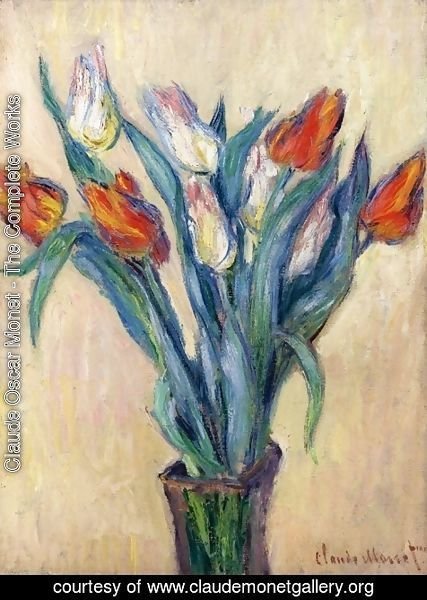 Claude Monet - Vase of Tulips I