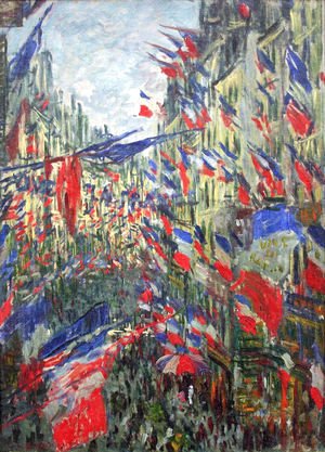 Claude Monet - Rue Montargueil with Flags