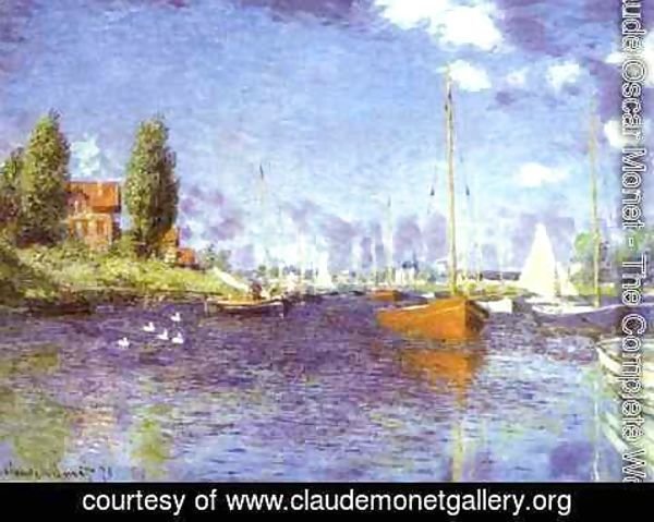 Claude Monet - Red Boats at Argentueil