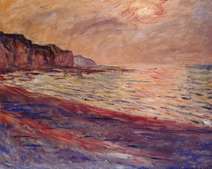 Claude Monet - La plage Pourville soleil couchant 1882