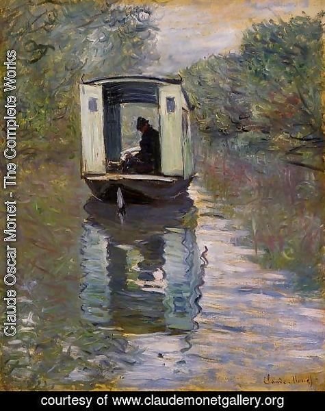 Claude Monet - Le Bateau Atelier (The Boat Studio)
