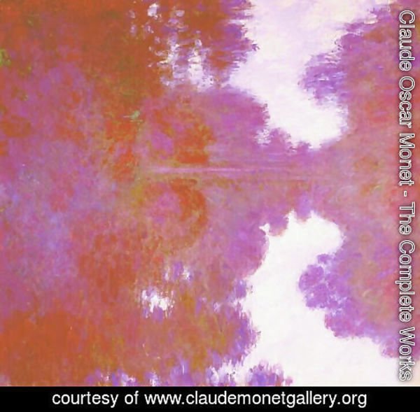 Claude Monet - Misty morning on the Seine mauve