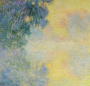 Claude Monet - Misty morning on the Seine sunrise