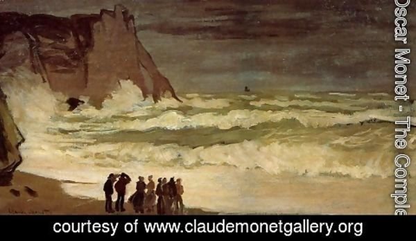 Claude Monet - Rough Sea at Etretat 2