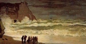 Claude Monet - Rough Sea at Etretat 2