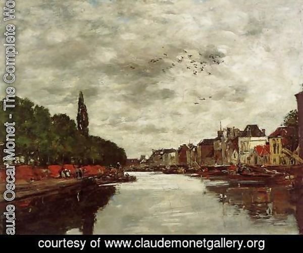 Claude Monet - A Canal near Brussels 1871