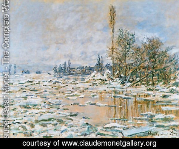 Claude Monet - Breakup of Ice Grey Weather 1880