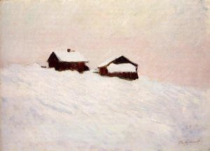 Claude Monet - Houses in the Snow 1895