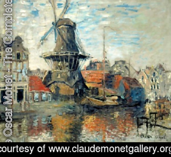 Claude Monet - Le Moulin de lOnbekende Gracht, Amsterdam (The Windmill on the Onbekende Canal, Amsterdam) 1871