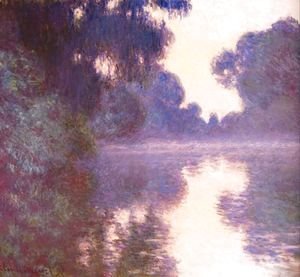 Claude Monet - Misty morning on the seine blue 1892
