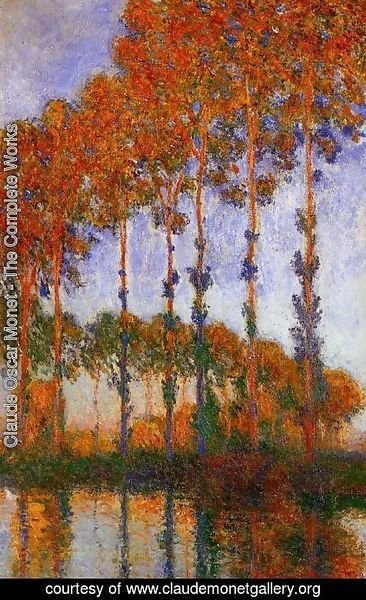Claude Monet - Poplars on the Banks of the River Epte Sunset 1891