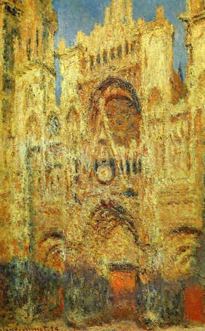 Rouen Cathedral at the End of Day Sunlight Effect 1892-1893