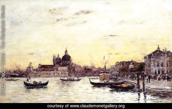 Venice The Mole at the Entrance to the Grand Canal and the Salute 1895