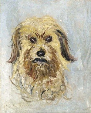 Claude Monet - Tete de chien griffon, Follette