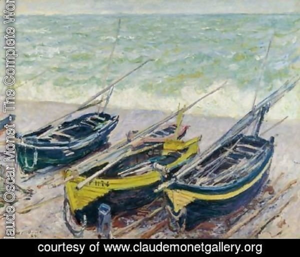 Claude Monet - Bateaux Sur Le Galet