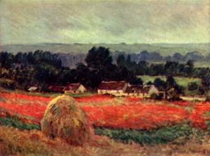 Claude Monet - The Poppy Field (The barn)