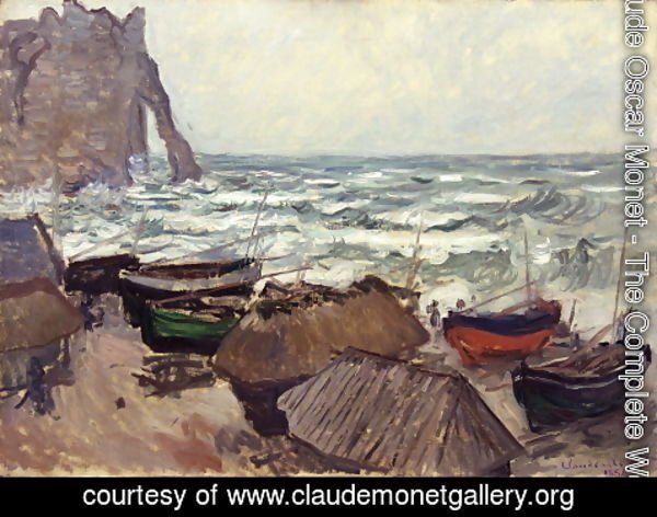 Claude Monet - Perforated rock in Etretat