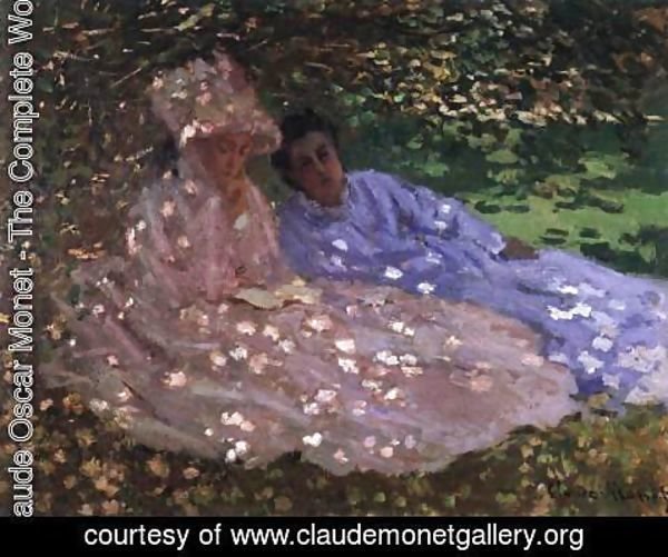 Claude Monet - Madame Monet and a Friend in the Garden