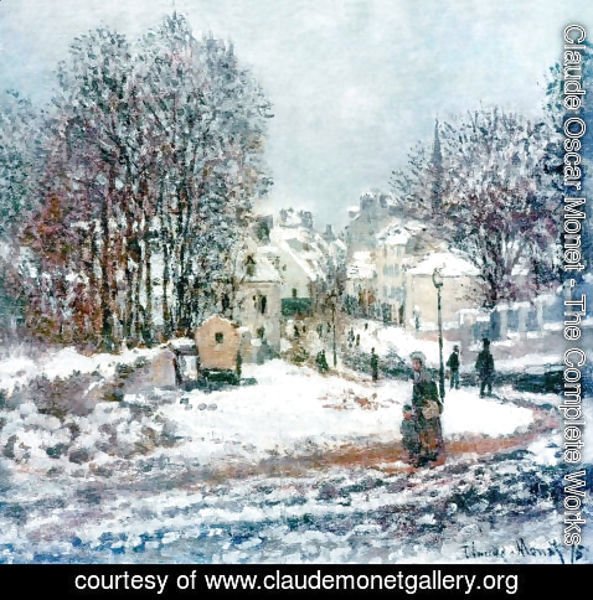 Claude Monet - Entrance of the Grande Rue at Argenteuil in Winter