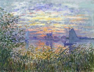 Claude Monet - Sunset on the Siene
