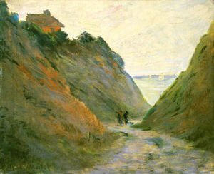 Claude Monet - The Sunken Road in the Cliff at Varangeville
