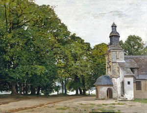 Claude Monet - The Chapel Notre-Dame de Grace at Honfleur