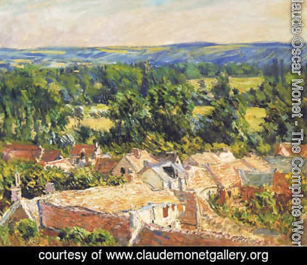 Claude Monet - View on village of Giverny