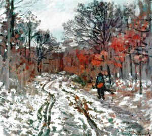 Claude Monet - Path through the Forest, Snow Effect