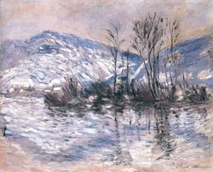 Claude Monet - The Seine at Port Villez, Snow Effect 02