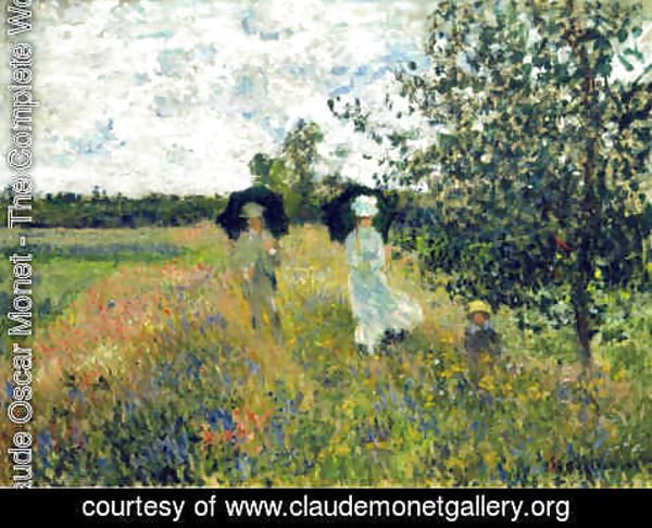 Claude Monet - The Promenade near Argenteuil