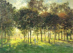 Claude Monet - The Promenade at Argenteuil, Soleil Couchant