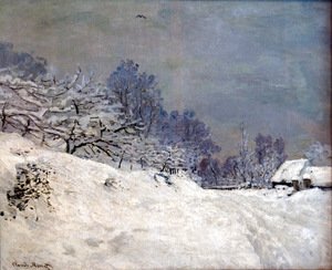 Claude Monet - The Road in front of Saint-Simeon Farm in Winter