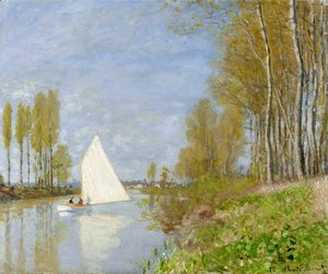 Claude Monet - Small Boat on the Small Branch of the Seine at Argenteuil