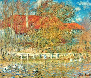 Claude Monet - The Pond with Ducks in Autumn