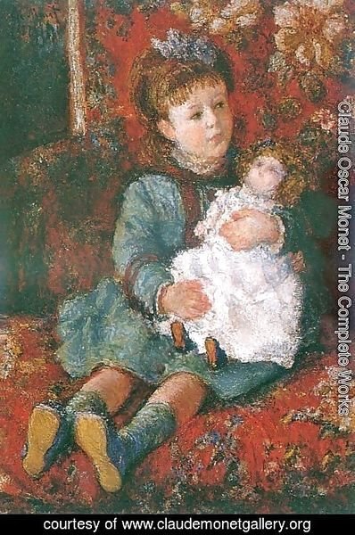 Claude Monet - Portrait of Germaine Hoschede with a Doll