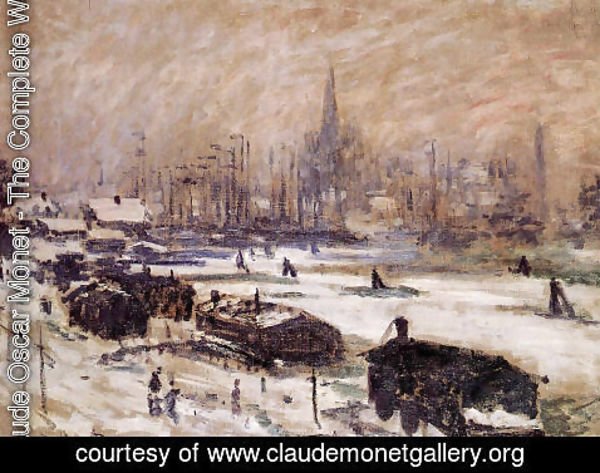 Claude Monet - Amsterdam In The Snow