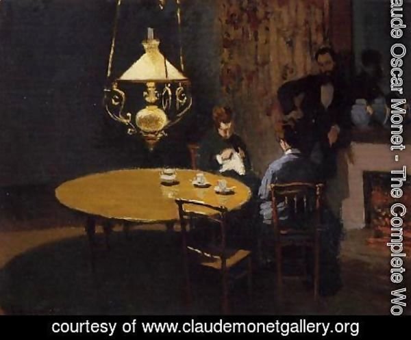 Claude Monet - An Interior After Dinner