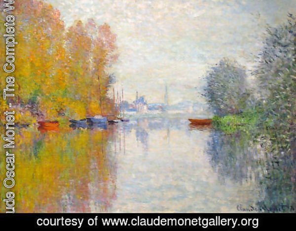 Claude Monet - Autumn On The Seine At Argenteuil