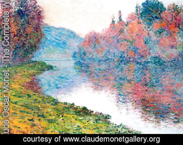 Claude Monet - Banks Of The Seine At Jenfosse Clear Weather